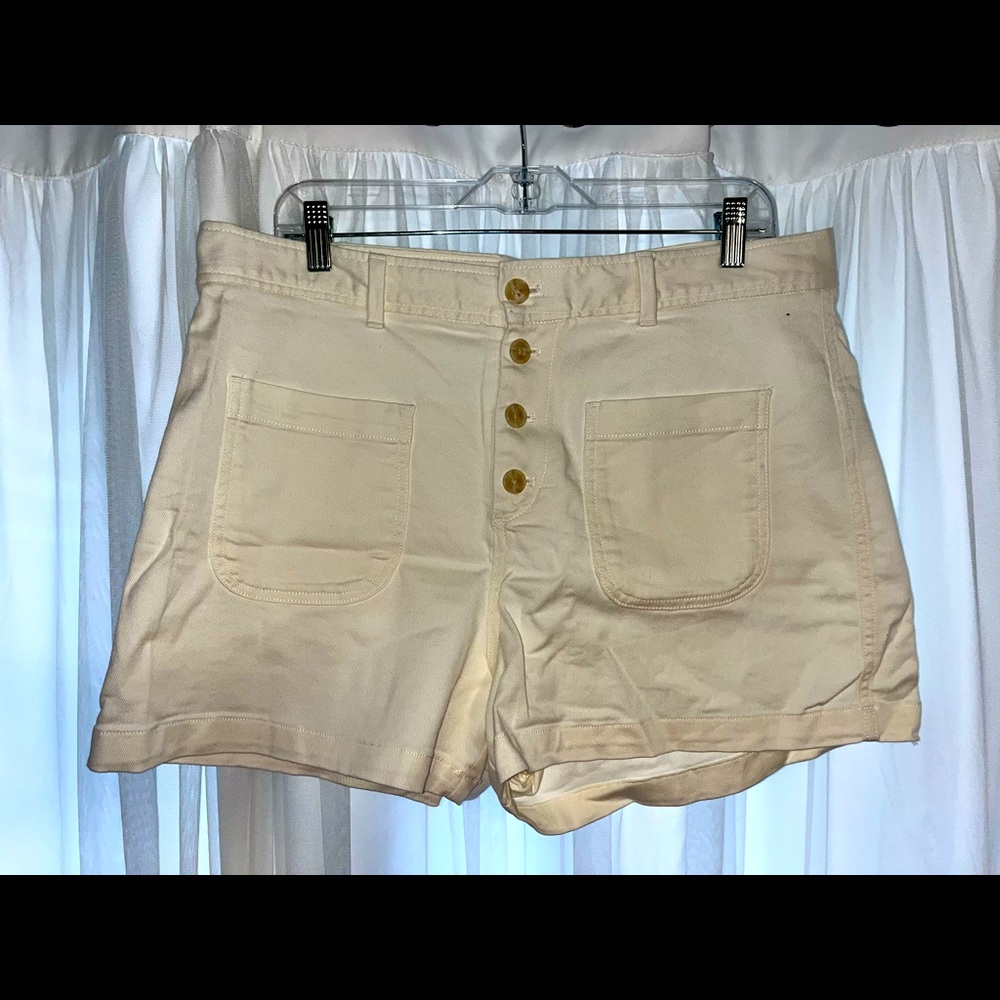 GAP High Rise White Shorts